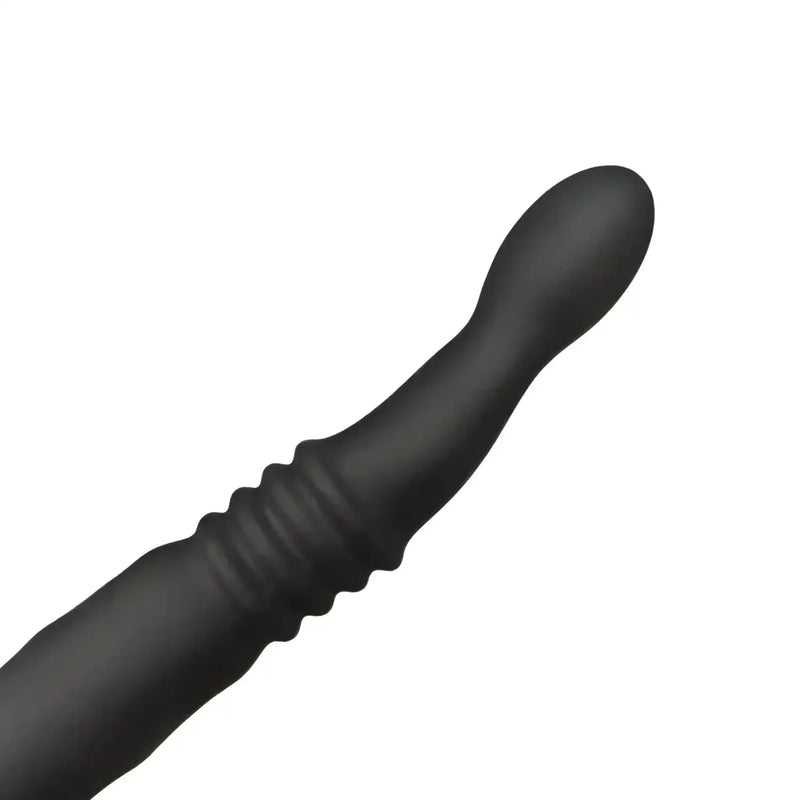 Black ribbed Analist 005 Waterproof Electric Anal Probe for pleasurable sensations