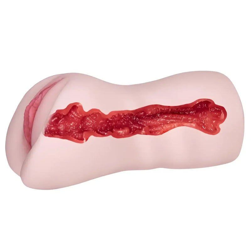 Flesh-colored male masturbator with textured interior from Actress Forbidden Nurse Extreme