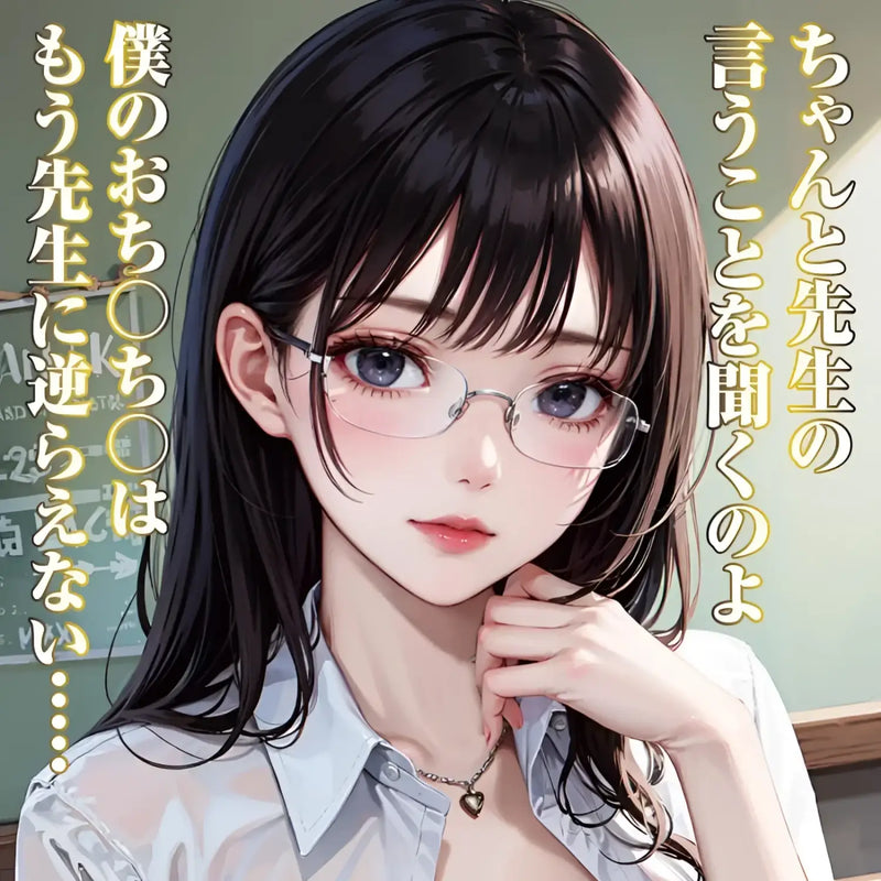 Anime-style woman with glasses for AI Actress New Teacher Forbidden Private Lesson Onahole