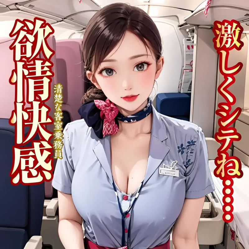 Anime-style seductive flight attendant for the Ultimate Lust Onahole by AI Actress Seductive Flight
