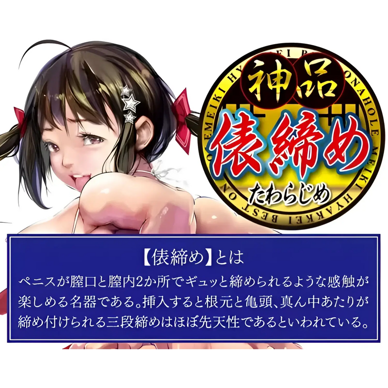 Anime-style illustration showcasing Supreme Hentai Manga Triple-Squeeze Compression Onahole