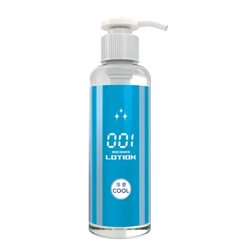Clear pump bottle of Instant! 001 Second No-Rinse Lotion, an excellent AG+ lotion