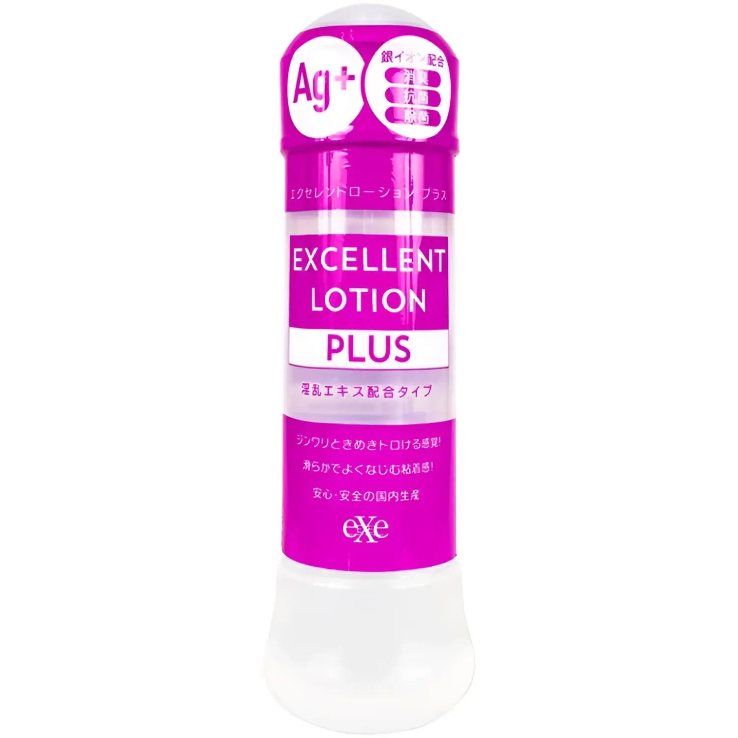 Pink bottle of Ag+ Excellent Lotion Plus Ultra-Sensation Water-Based Lubricant 360ml