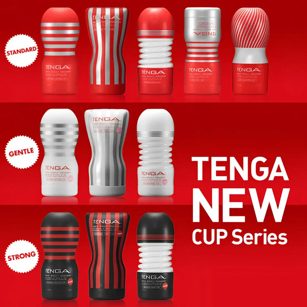 TENGA AIR FLOW CUP with textured interior and vacuum hole for enhanced air flow