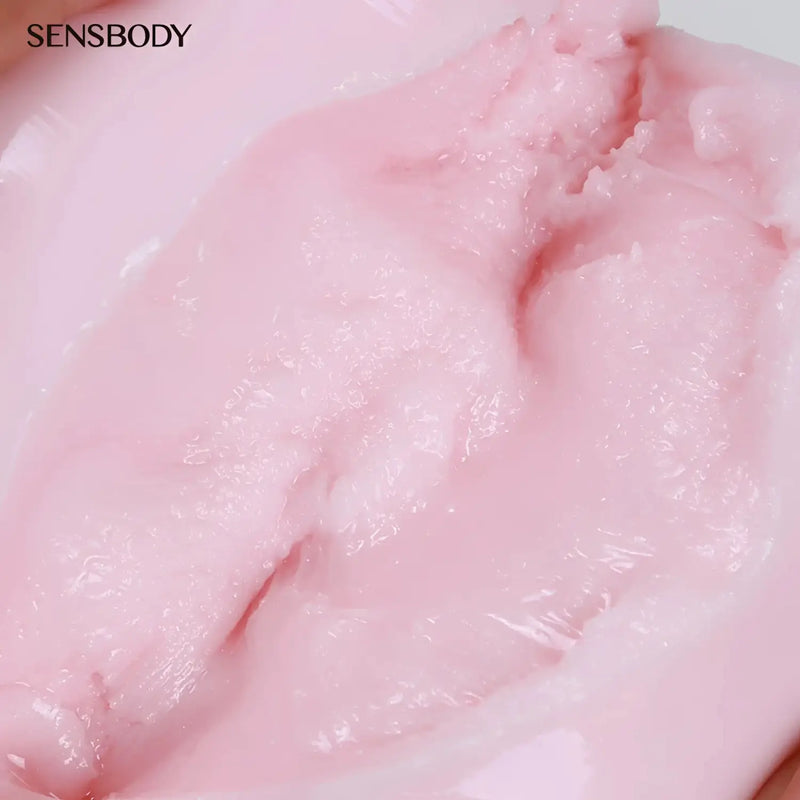 Pink thick creamy goddess asia facial cleansing balm with smooth texture featuring star akari