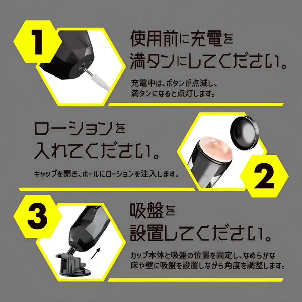 Instructions for using the Puni Ana-roid 3 Electric Oral Masturbator with tongue vibration