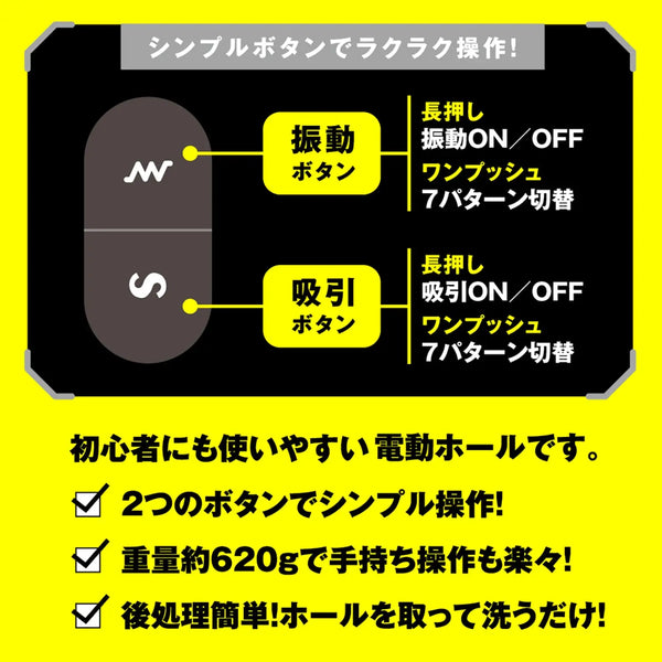 Control panel for the Vacuum Vibration Hole automatic masturbator with suction and vibration