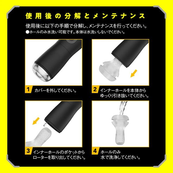Instructions for cleaning the Vacuum Vibration Hole Suction Vibrating Masturbator