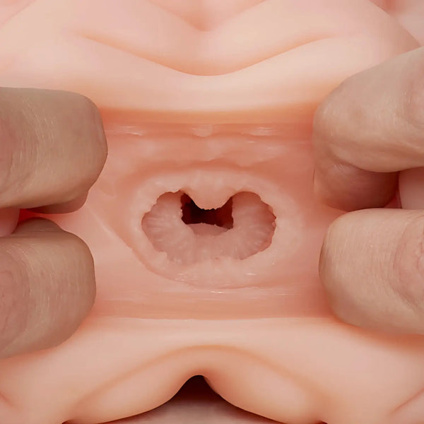 Pink XTC Brain Hacker earbud case with textured surface