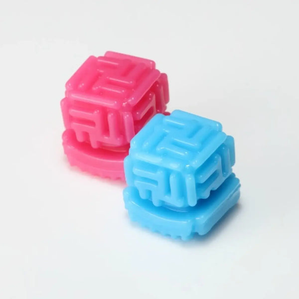 Pink and blue interlocking crazy cubes from TENGA BOBBLE CRAZY CUBES set