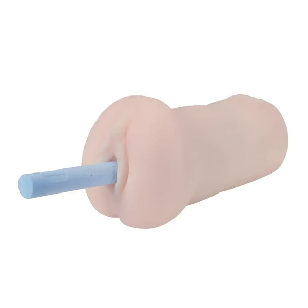 Flesh-colored sex toy with blue rod, perfect for Onahole Ultra-Absorbent Deodorizing Drying Stick