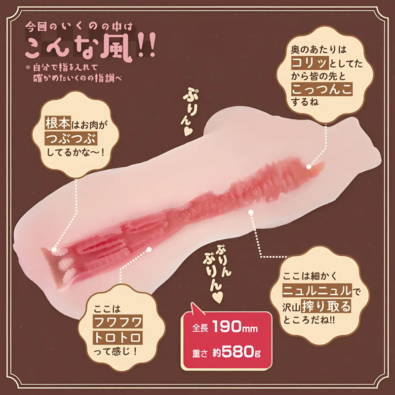 Dolce Nagisa Ikuno mini torso onahole with flesh-colored ribbed internal texture
