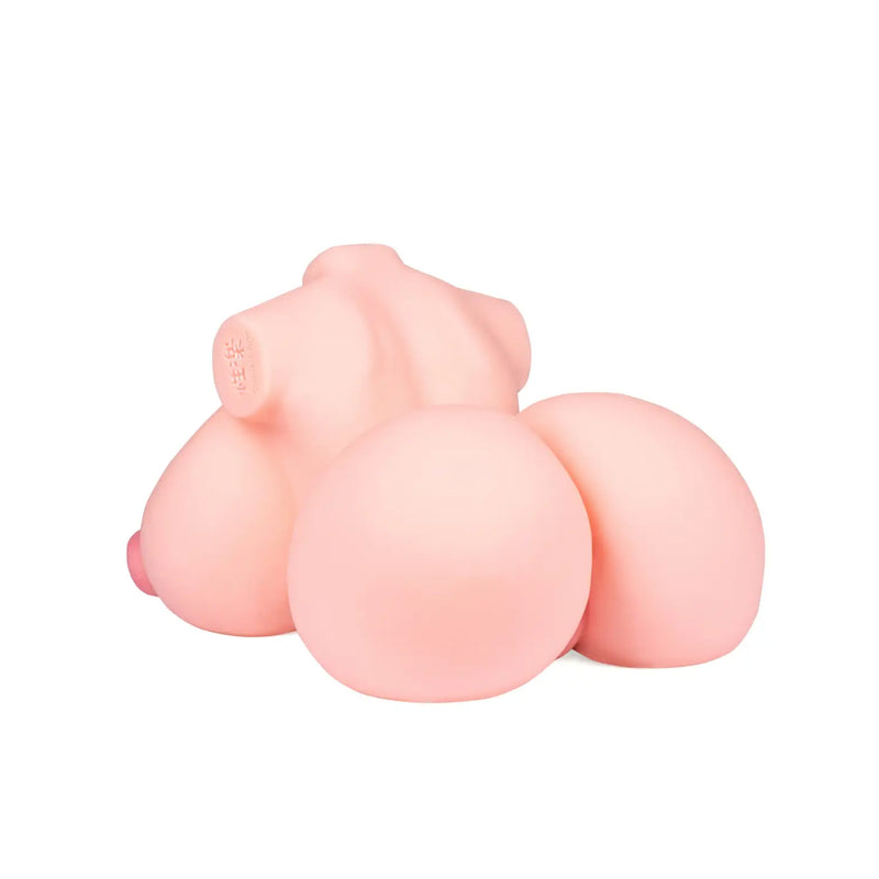 Pink silicone reclining bear with Seiraku Toys nipple fuck onahole