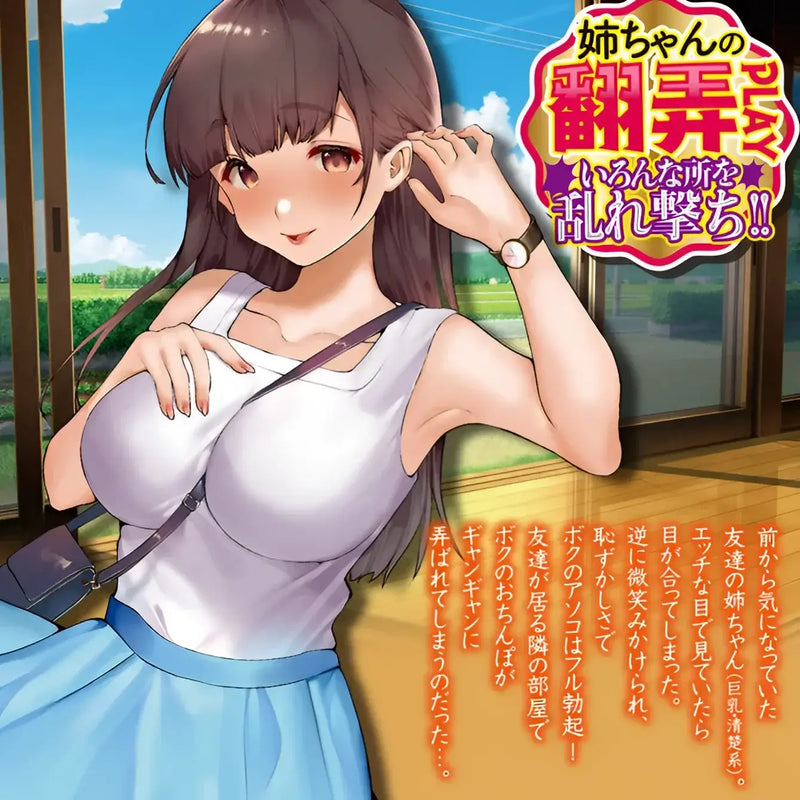 Anime woman with big breasts from Ecchi Big Sis Naughty Pleasure Tunnel Onahole