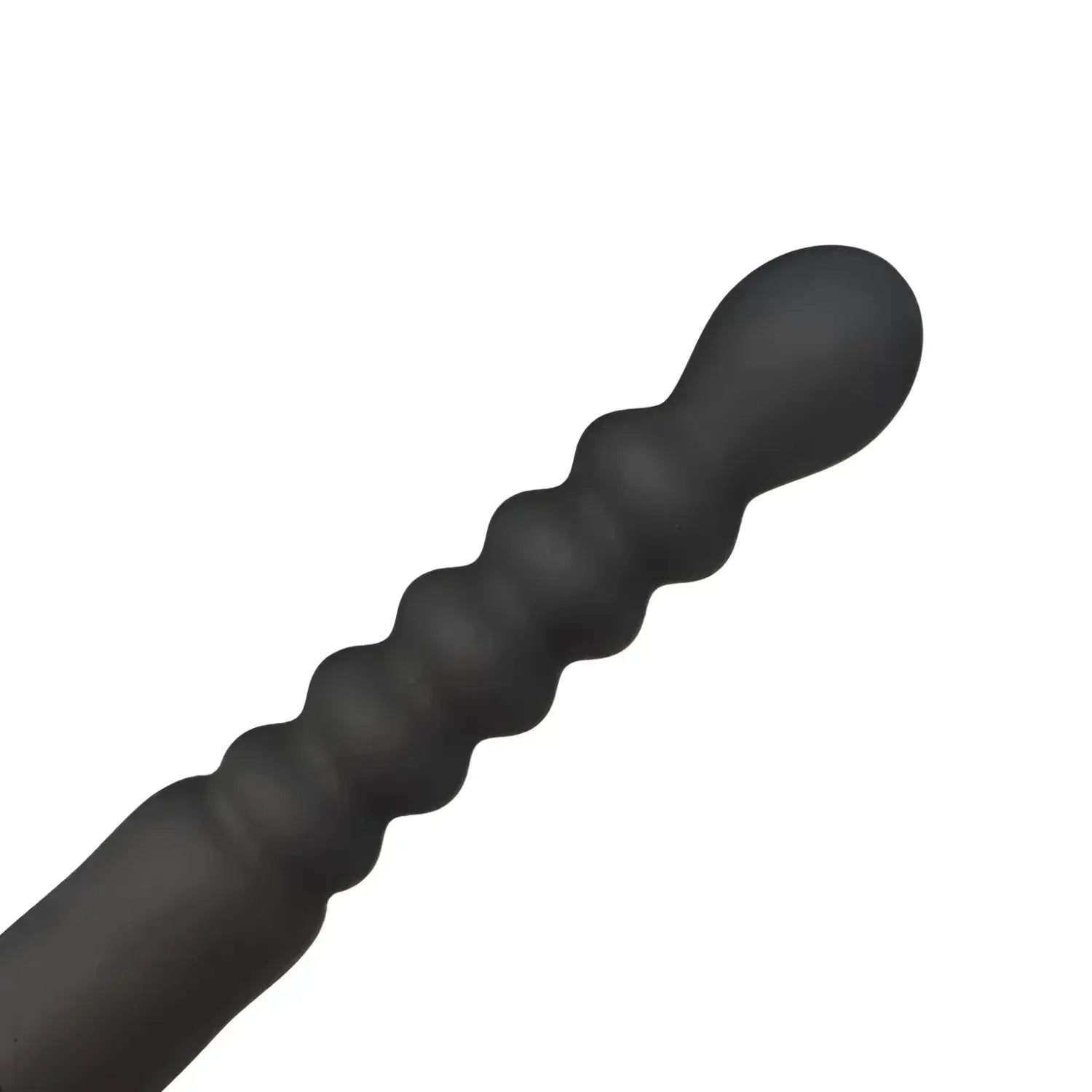 Electric Anal Probe Sex Toy Black Ribbed Phallic 965