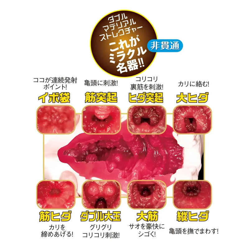 Red and pink textured JNPG Japan Meiki Fukada Eimi electric masturbator sex toy