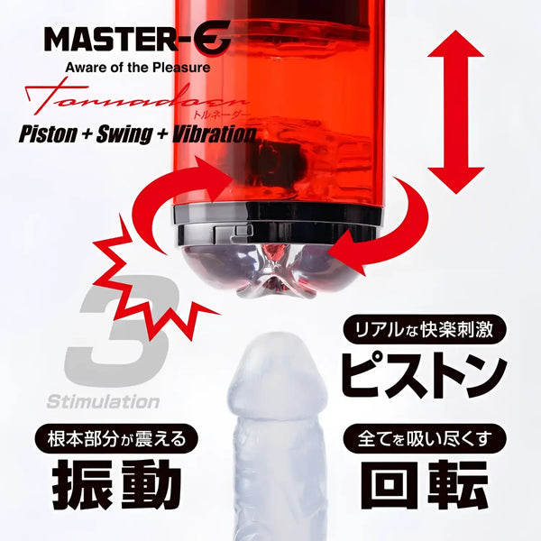 Male masturbator, MASTER-E Tornado Piston Rotating Vibrating Electric Vaginal Masturbator