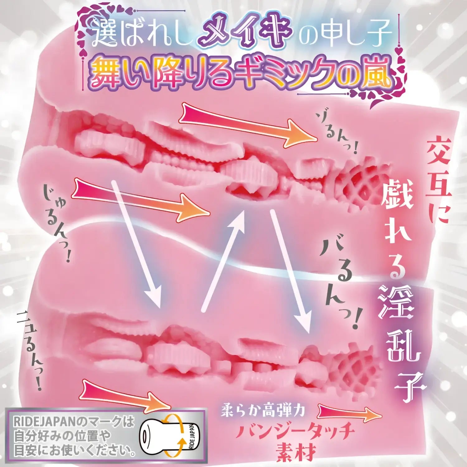 Enchanting Maiden Onahole Multi Layered Wave Groove Ultimate Pleasure Pink 121