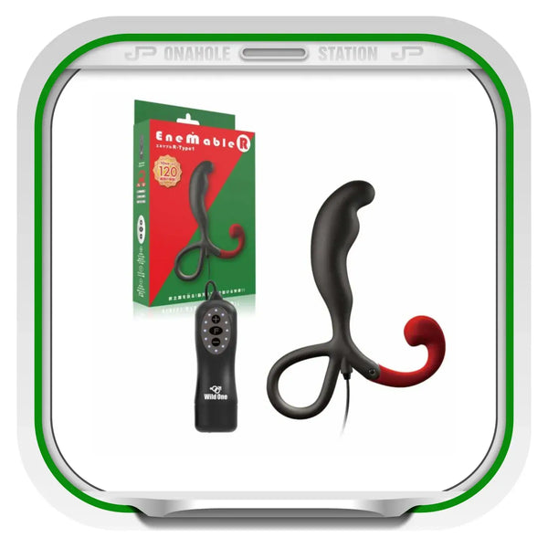 Black and red Enemable R Type-1 prostate massager with remote for intense satisfaction