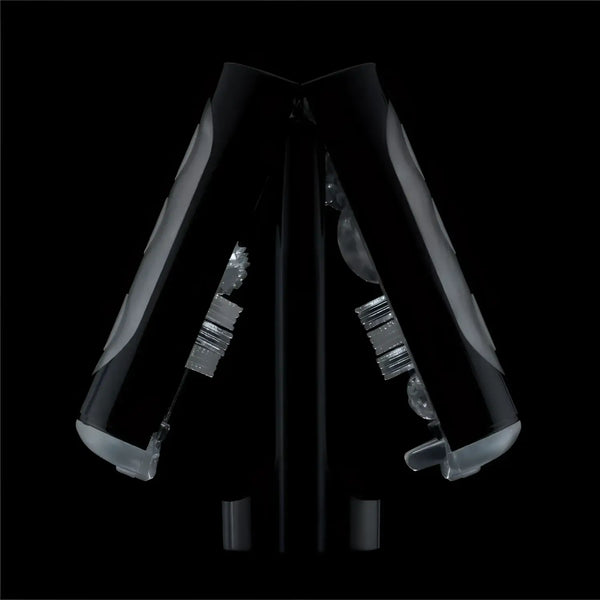 Transparent black plastic TENGA FLIP HOLE BLACK with internal heating elements for smooth styling