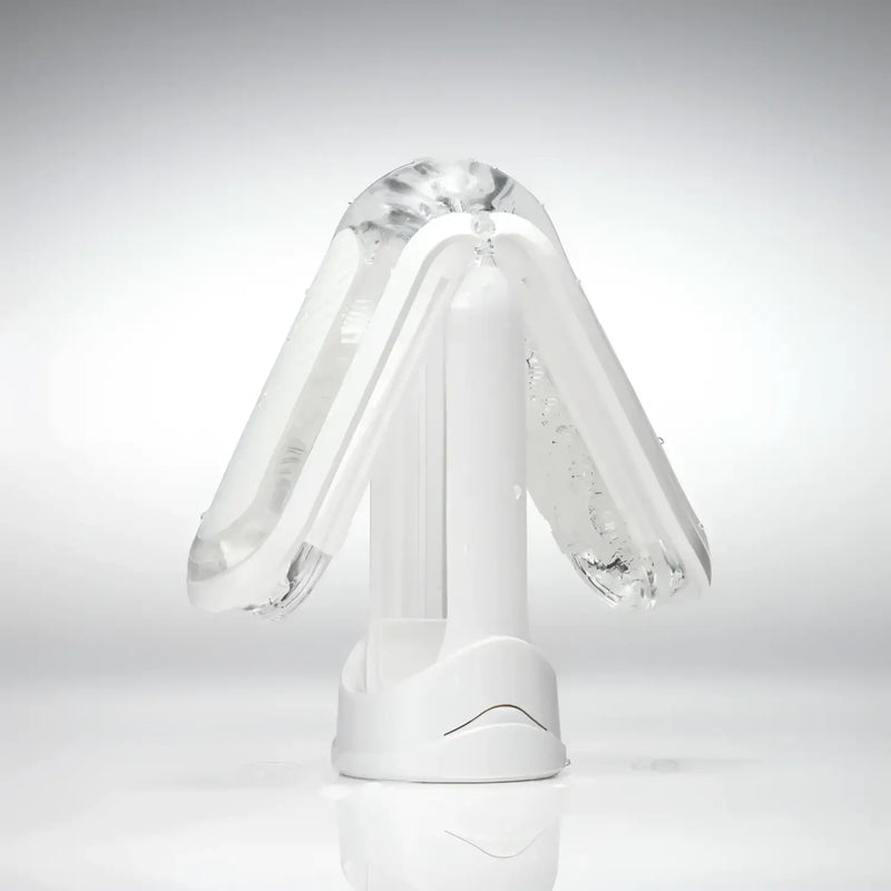 TENGA FLIP HOLE WHITE with flip-open design makes cleaning easy and oral care simple