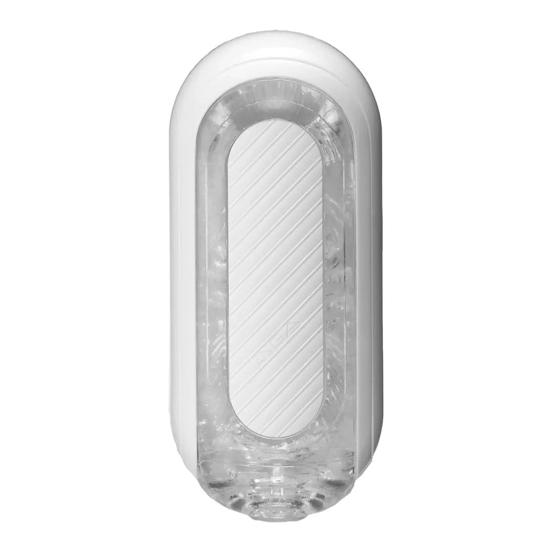 TENGA FLIP HOLE WHITE with flip-open design makes cleaning easy and features textured interior
