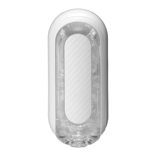 TENGA FLIP HOLE WHITE with flip-open design makes cleaning easy and features textured interior