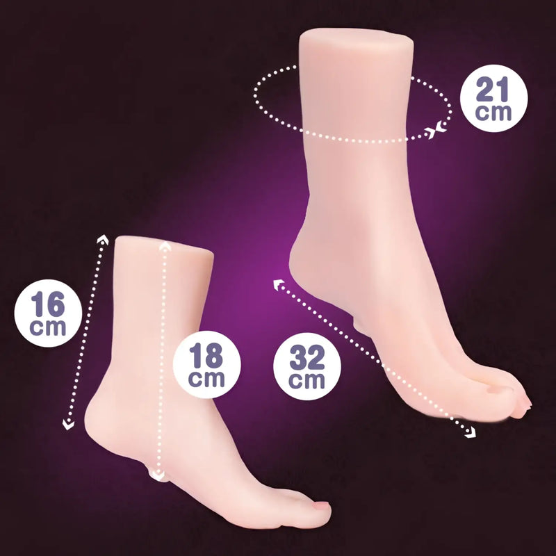 Pink XTC Succubus Sole foot fetish onahole with realistic silicone foot model