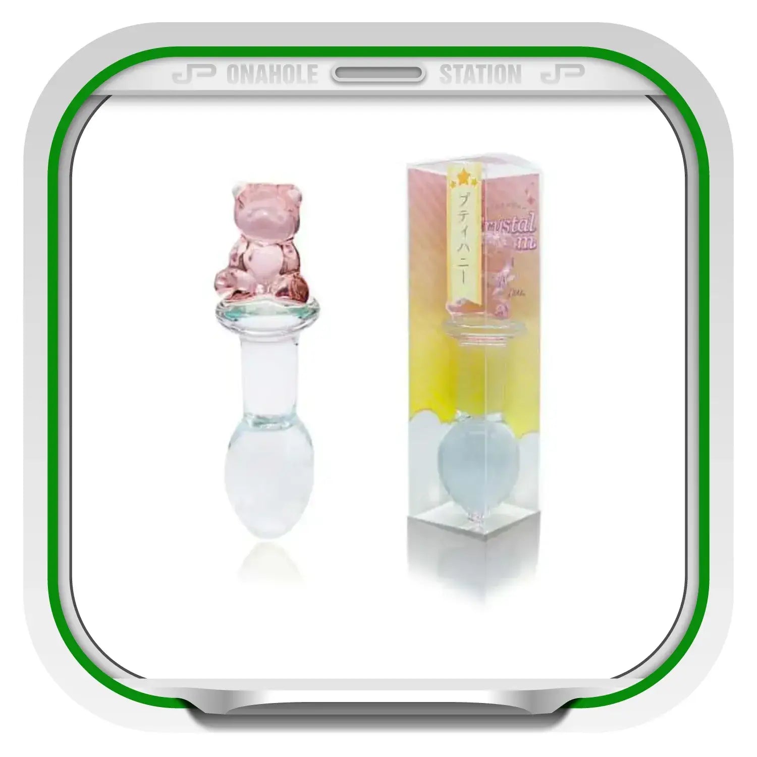 Glass Butt Plug High Elasticity Backfire Newbie W Back Bear Honey 340