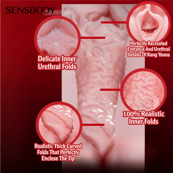 Sensbody Goddess Asia 03.H soft skin onahole with urethral folds