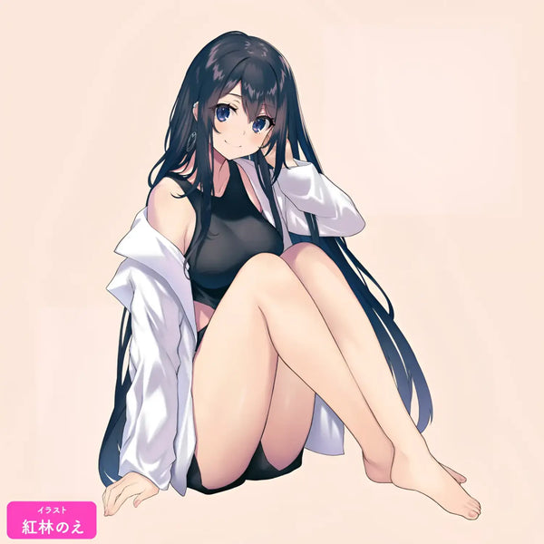 Anime girl in swimsuit promoting HON-MONO Remastered Realistic Cervix-Bending Onahole