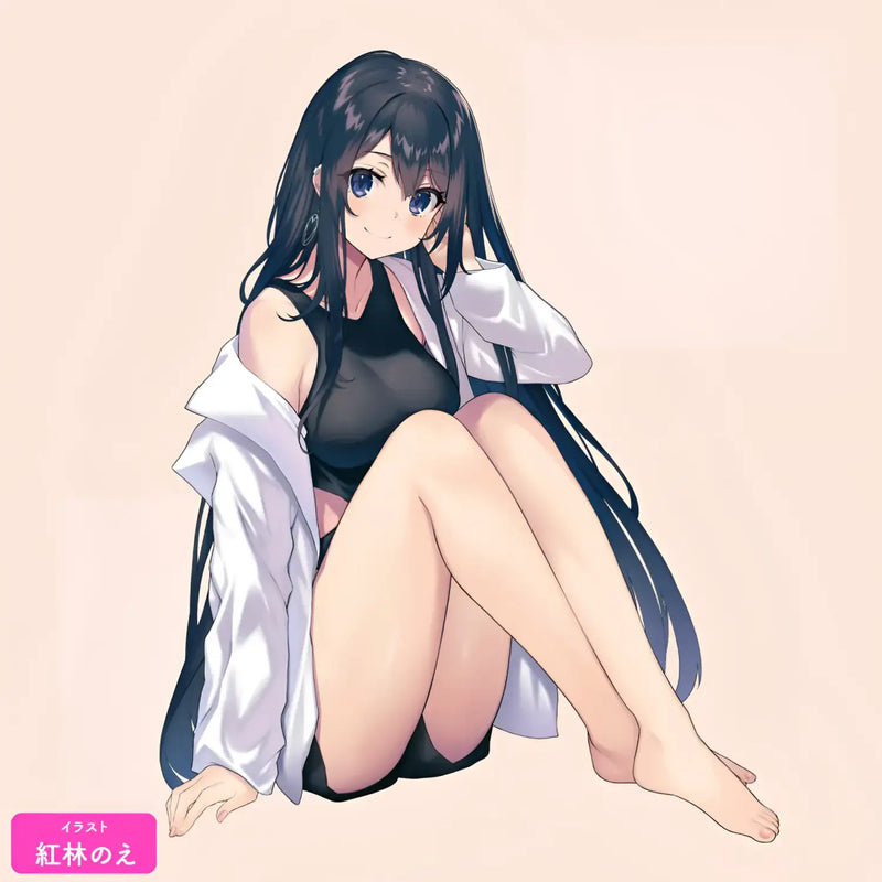 Anime girl in swimsuit promoting HON-MONO Remastered Realistic Cervix-Bending Onahole
