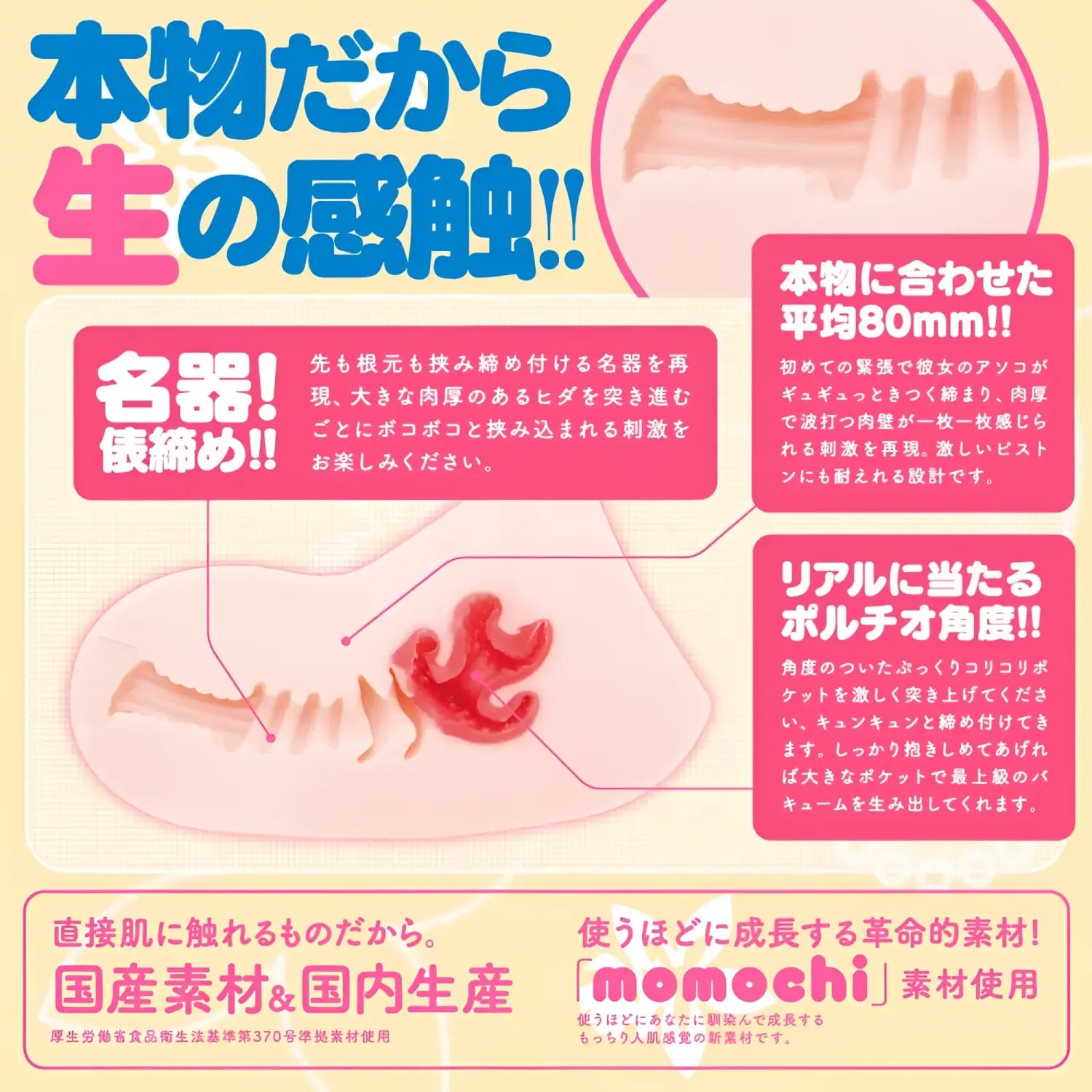 Hon Mono Tawara Ultra Realistic Cervix Bending Wave Tight Adult Toy 733