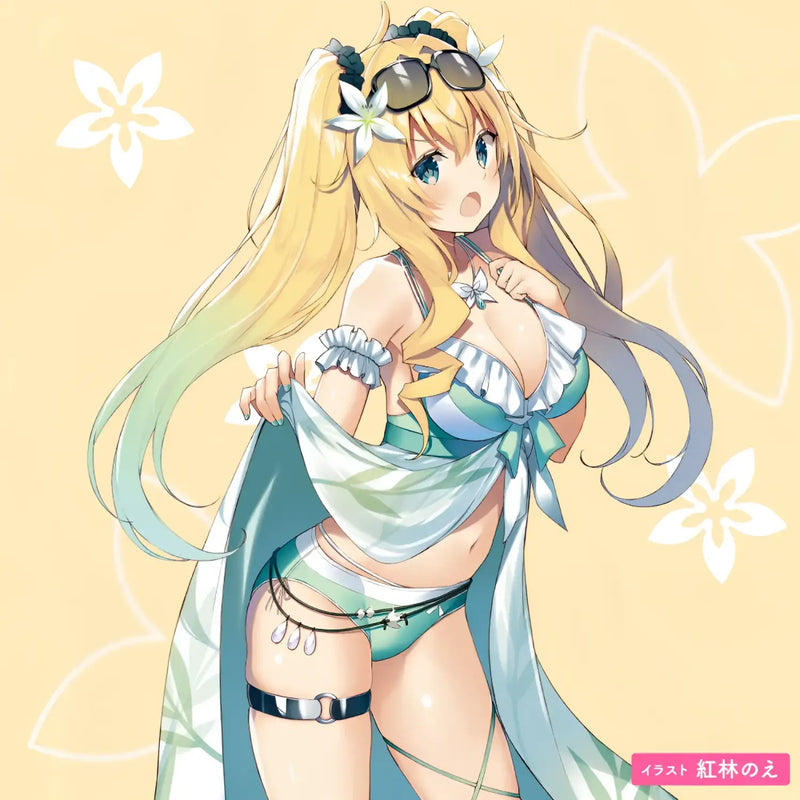 Anime girl in swimsuit promoting HON-MONO TAWARA Ultra-Realistic Onahole for fans