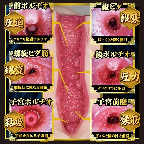 Explicit sex toy with textures in the True Meiki 1 Lustful Gal Imai Kaho Legendary Onahole