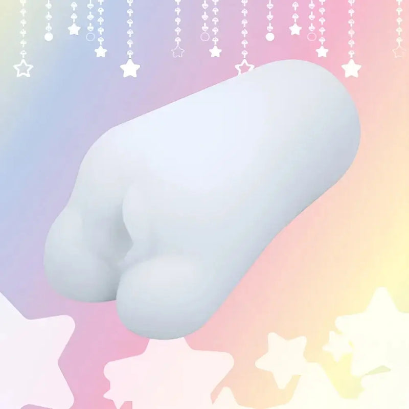 Toysheart Marshmallow White ultra soft onahole with large round bumps and non-through tunnel