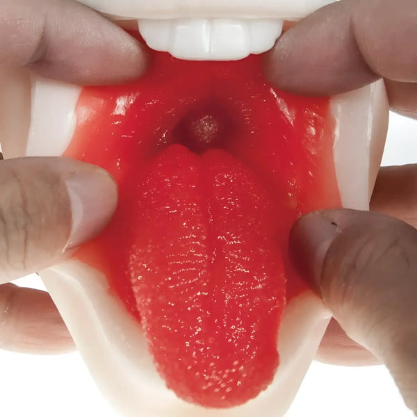 Artificial mouth with red tongue from Gekiren Zeccho Mao Hamasaki deepthroat masturbator