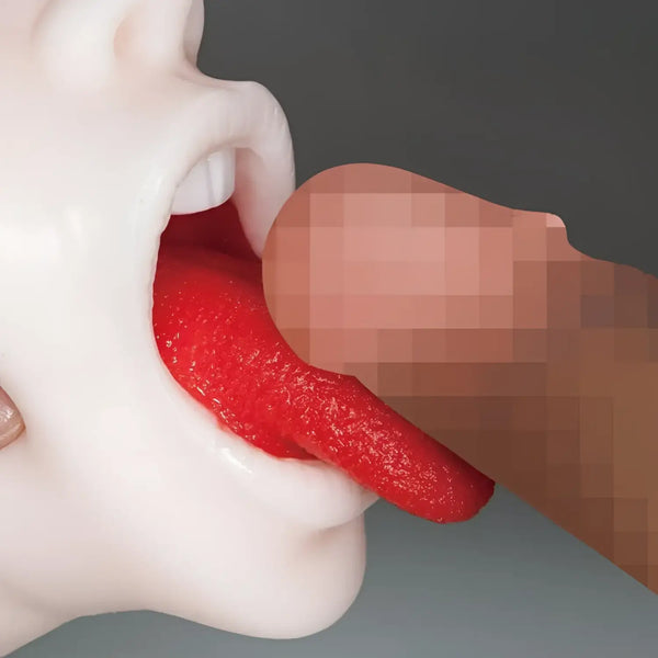 Sex doll head modeled after mao hamasaki and ichika matsumoto for deepthroat masturbator
