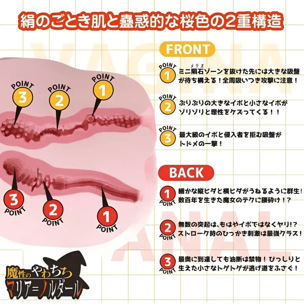 Anatomical sex toy diagram for Maria Nordahl’s Magical Soft Breasts anime sex doll