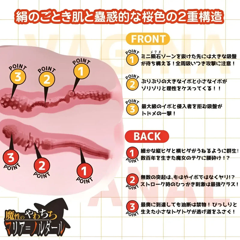 Anatomical sex toy diagram for Maria Nordahl’s Magical Soft Breasts anime sex doll