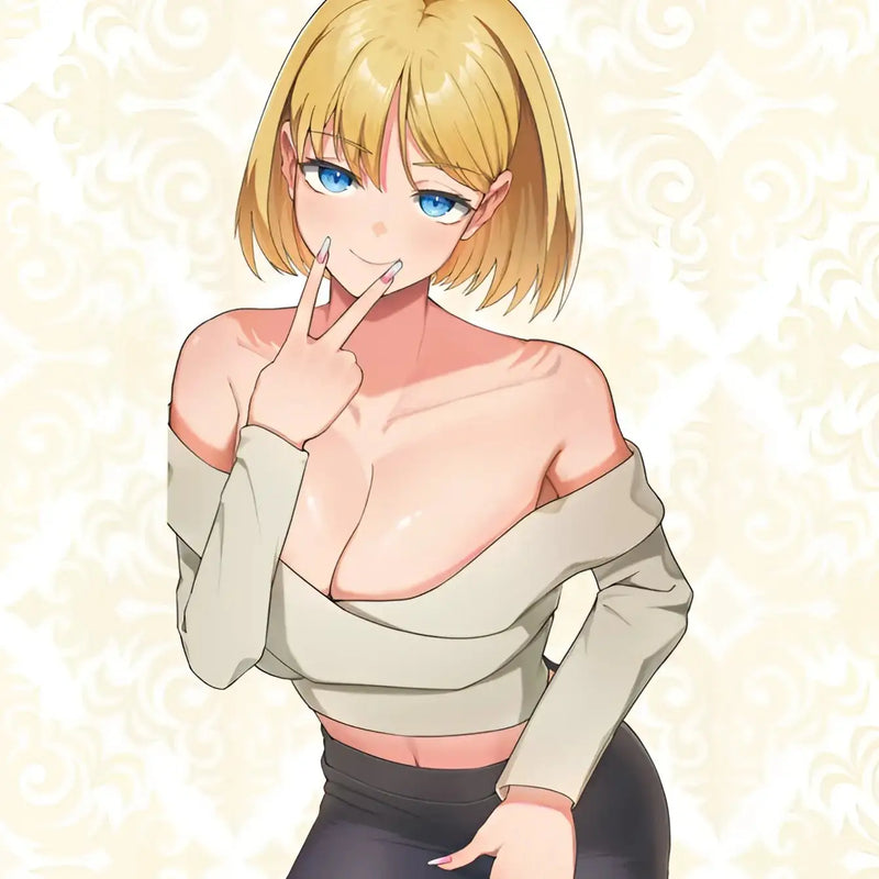 Anime-style blonde woman with blue eyes for TOYSHEART EX Mochi-Skinned Gal Onahole product