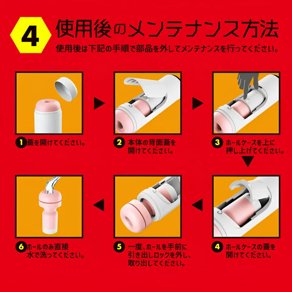 Maintenance instructions for the Puni Ana-roid 7 tongue vibrating masturbator