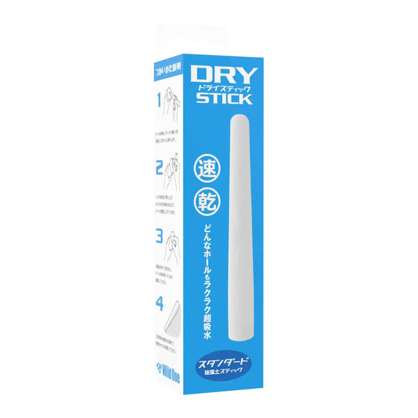 Blue box with a white drying stick for the Onahole Dry Stick, perfect for Project Hole