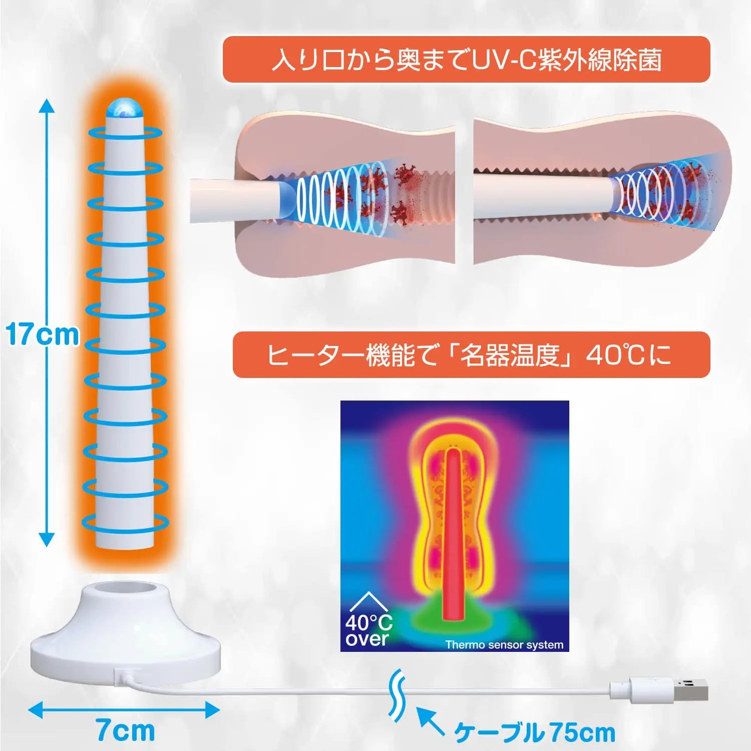 Onahole Warmer Uv C Project Hole Heating Device Accessory 732