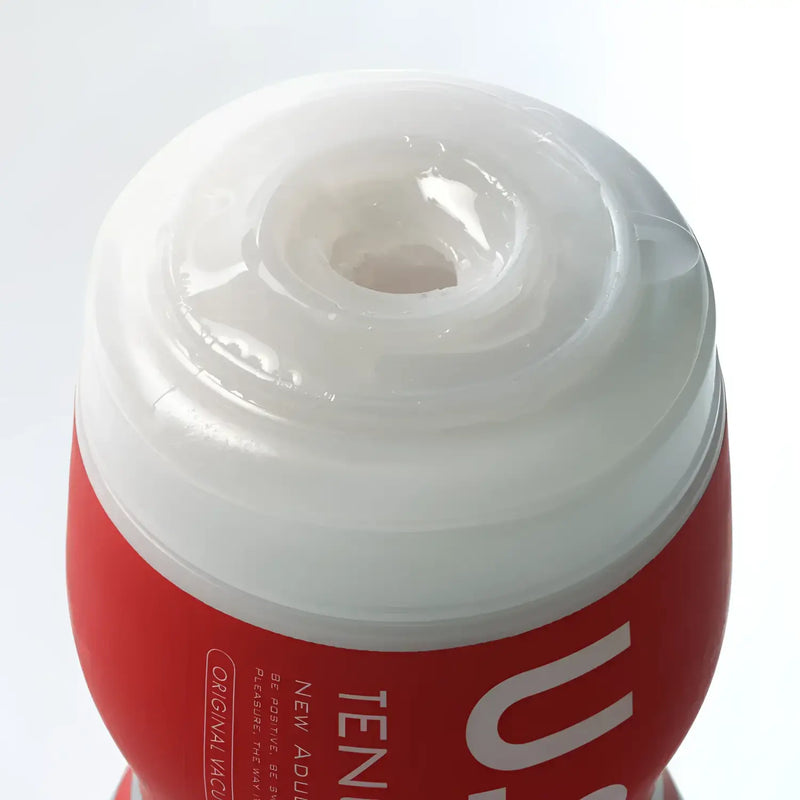 Red and white adult toy from TENGA U.S. ORIGINAL VACUUM CUP for larger users