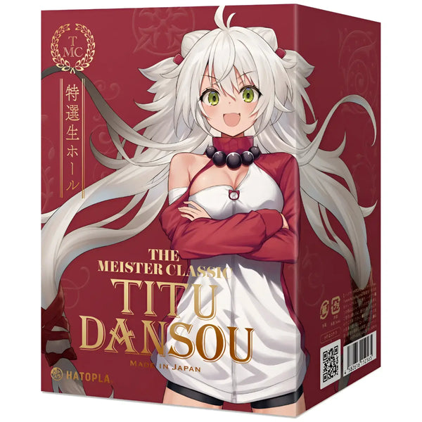 Red box with anime character for The Meister Classic Titudansou sex toy product features