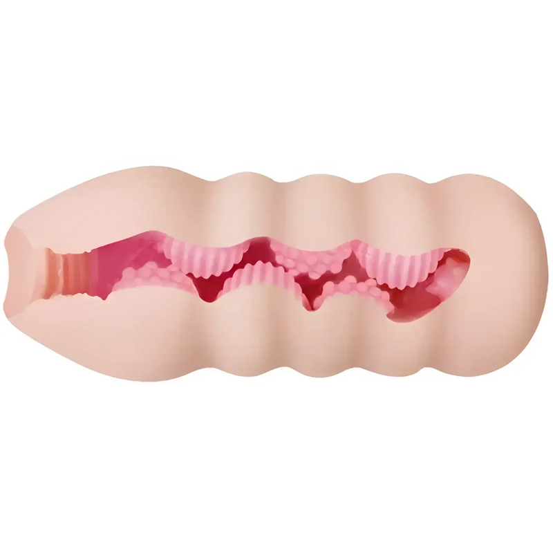 Flesh-colored sex toy with pink interior from 6-Demon Series Lamia Assault Onahole