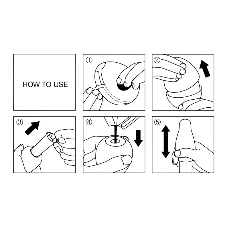 Instructions for using TENGA EGG WONDER PACK sex toy with soft round part and nozzle