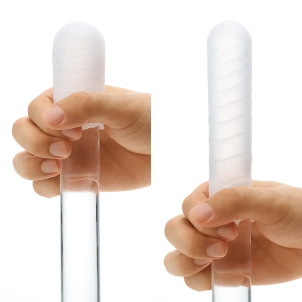 POCKET TENGA CRYSTAL MIST sex toy with clear glass rods and textured silicone sleeves