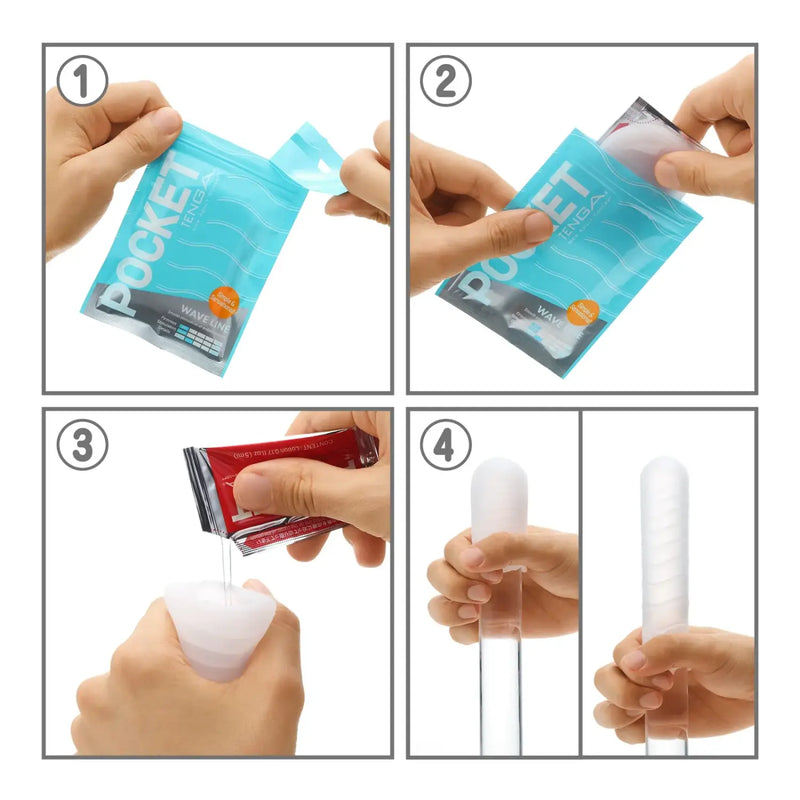 Instructions for assembling and using the POCKET TENGA CRYSTAL MIST sex toy with product features